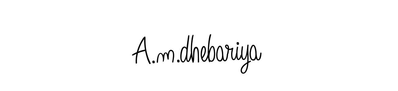 Make a beautiful signature design for name A.m.dhebariya. Use this online signature maker to create a handwritten signature for free. A.m.dhebariya signature style 5 images and pictures png