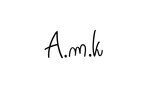 Also we have A.m.k name is the best signature style. Create professional handwritten signature collection using Angelique-Rose-font-FFP autograph style. A.m.k signature style 5 images and pictures png