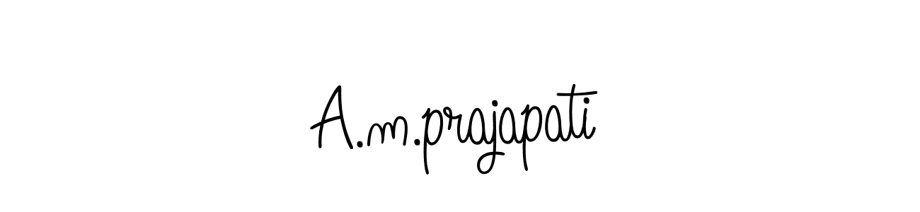 Make a beautiful signature design for name A.m.prajapati. With this signature (Angelique-Rose-font-FFP) style, you can create a handwritten signature for free. A.m.prajapati signature style 5 images and pictures png