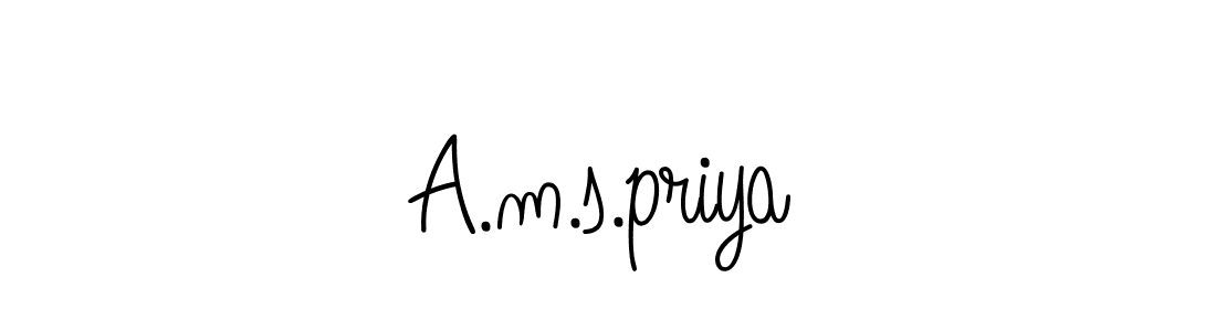 Once you've used our free online signature maker to create your best signature Angelique-Rose-font-FFP style, it's time to enjoy all of the benefits that A.m.s.priya name signing documents. A.m.s.priya signature style 5 images and pictures png