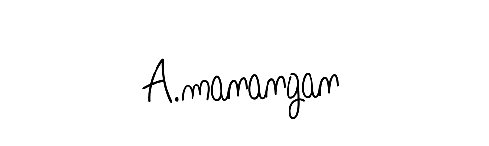 Use a signature maker to create a handwritten signature online. With this signature software, you can design (Angelique-Rose-font-FFP) your own signature for name A.manangan. A.manangan signature style 5 images and pictures png