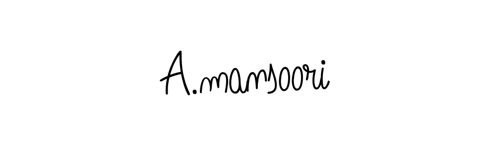 Design your own signature with our free online signature maker. With this signature software, you can create a handwritten (Angelique-Rose-font-FFP) signature for name A.mansoori. A.mansoori signature style 5 images and pictures png