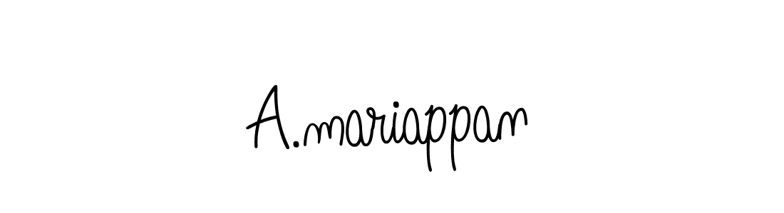 How to make A.mariappan name signature. Use Angelique-Rose-font-FFP style for creating short signs online. This is the latest handwritten sign. A.mariappan signature style 5 images and pictures png