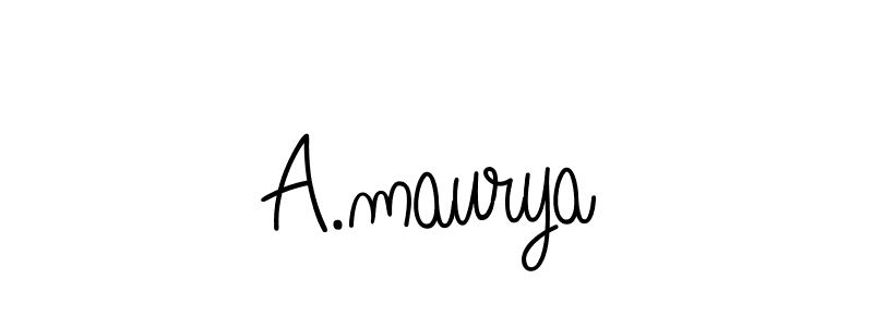 The best way (Angelique-Rose-font-FFP) to make a short signature is to pick only two or three words in your name. The name A.maurya include a total of six letters. For converting this name. A.maurya signature style 5 images and pictures png