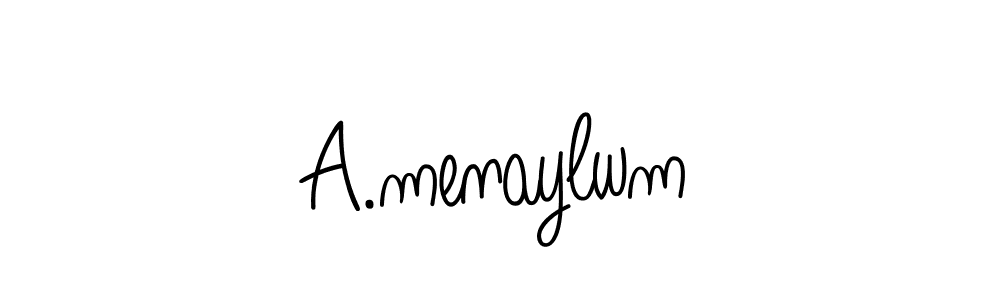 A.menaylwm stylish signature style. Best Handwritten Sign (Angelique-Rose-font-FFP) for my name. Handwritten Signature Collection Ideas for my name A.menaylwm. A.menaylwm signature style 5 images and pictures png