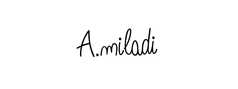 Make a short A.miladi signature style. Manage your documents anywhere anytime using Angelique-Rose-font-FFP. Create and add eSignatures, submit forms, share and send files easily. A.miladi signature style 5 images and pictures png