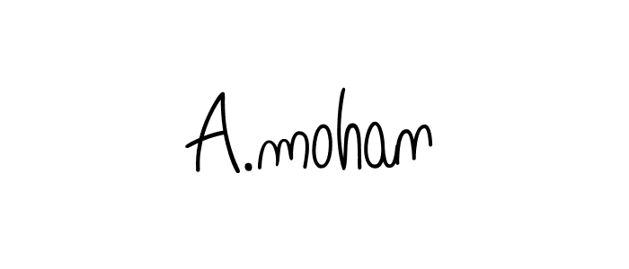Also we have A.mohan name is the best signature style. Create professional handwritten signature collection using Angelique-Rose-font-FFP autograph style. A.mohan signature style 5 images and pictures png