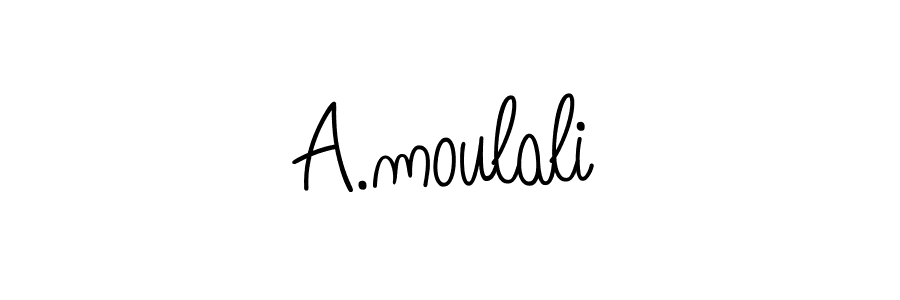 Angelique-Rose-font-FFP is a professional signature style that is perfect for those who want to add a touch of class to their signature. It is also a great choice for those who want to make their signature more unique. Get A.moulali name to fancy signature for free. A.moulali signature style 5 images and pictures png