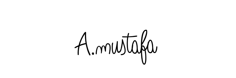 Create a beautiful signature design for name A.mustafa. With this signature (Angelique-Rose-font-FFP) fonts, you can make a handwritten signature for free. A.mustafa signature style 5 images and pictures png