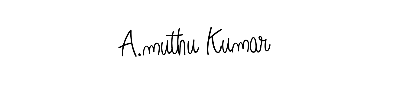 Make a beautiful signature design for name A.muthu Kumar. With this signature (Angelique-Rose-font-FFP) style, you can create a handwritten signature for free. A.muthu Kumar signature style 5 images and pictures png