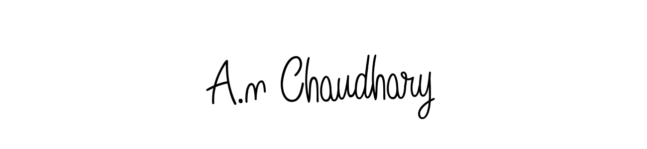 You should practise on your own different ways (Angelique-Rose-font-FFP) to write your name (A.n Chaudhary) in signature. don't let someone else do it for you. A.n Chaudhary signature style 5 images and pictures png
