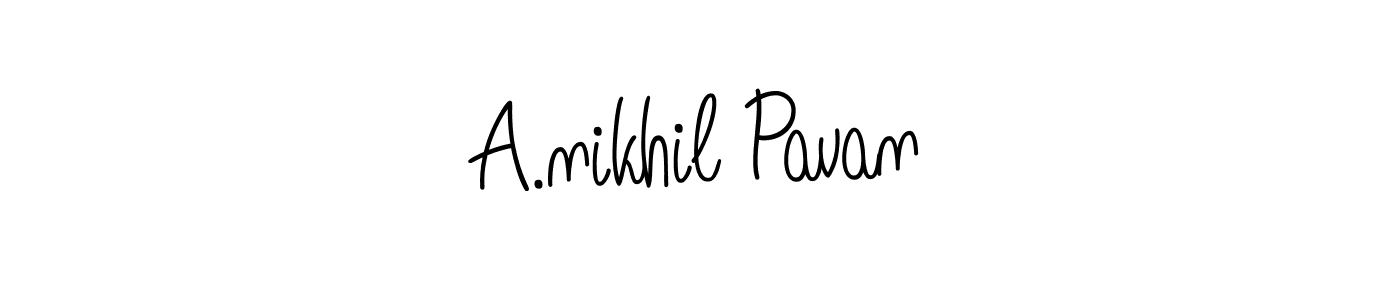 This is the best signature style for the A.nikhil Pavan name. Also you like these signature font (Angelique-Rose-font-FFP). Mix name signature. A.nikhil Pavan signature style 5 images and pictures png