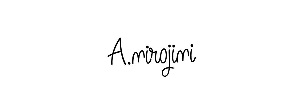 Design your own signature with our free online signature maker. With this signature software, you can create a handwritten (Angelique-Rose-font-FFP) signature for name A.nirojini. A.nirojini signature style 5 images and pictures png