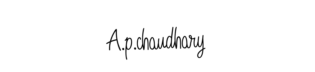 Use a signature maker to create a handwritten signature online. With this signature software, you can design (Angelique-Rose-font-FFP) your own signature for name A.p.chaudhary. A.p.chaudhary signature style 5 images and pictures png