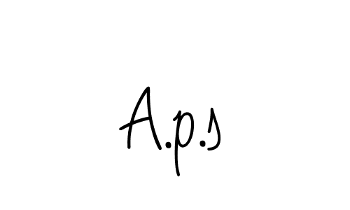 Also we have A.p.s name is the best signature style. Create professional handwritten signature collection using Angelique-Rose-font-FFP autograph style. A.p.s signature style 5 images and pictures png