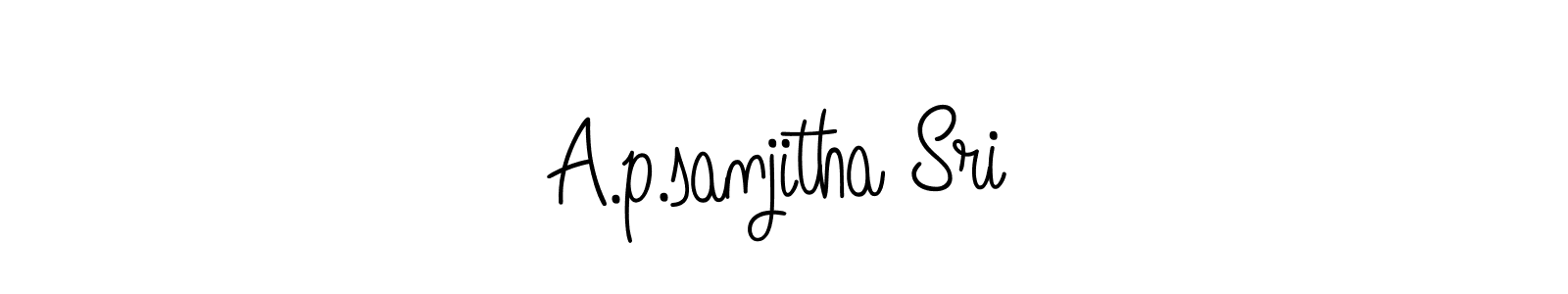 Also You can easily find your signature by using the search form. We will create A.p.sanjitha Sri name handwritten signature images for you free of cost using Angelique-Rose-font-FFP sign style. A.p.sanjitha Sri signature style 5 images and pictures png