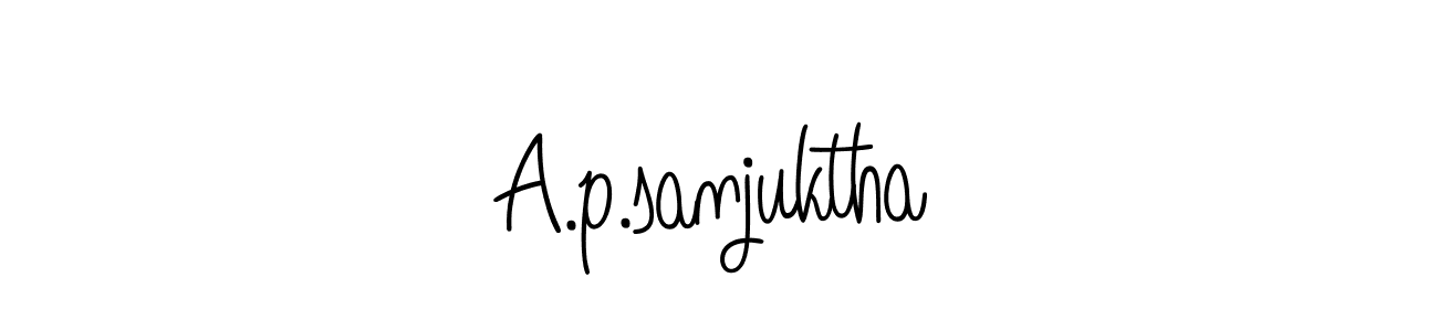 Make a short A.p.sanjuktha signature style. Manage your documents anywhere anytime using Angelique-Rose-font-FFP. Create and add eSignatures, submit forms, share and send files easily. A.p.sanjuktha signature style 5 images and pictures png