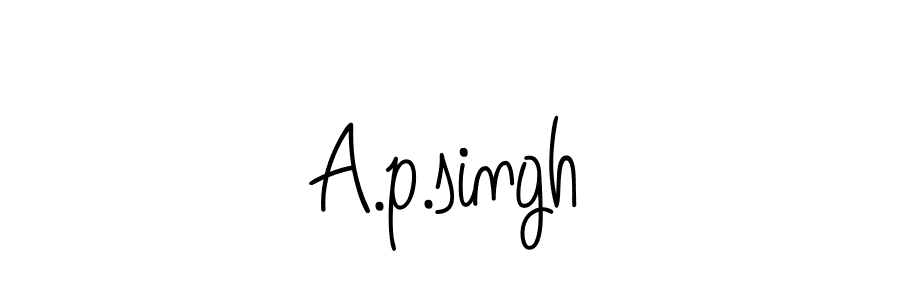 The best way (Angelique-Rose-font-FFP) to make a short signature is to pick only two or three words in your name. The name A.p.singh include a total of six letters. For converting this name. A.p.singh signature style 5 images and pictures png