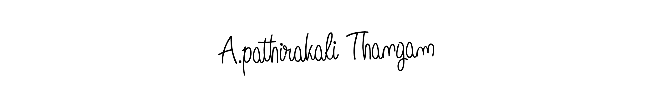 How to Draw A.pathirakali Thangam signature style? Angelique-Rose-font-FFP is a latest design signature styles for name A.pathirakali Thangam. A.pathirakali Thangam signature style 5 images and pictures png