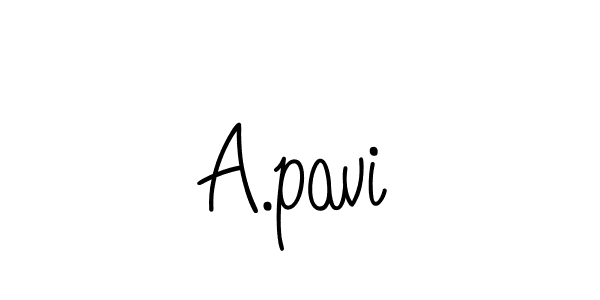 Make a beautiful signature design for name A.pavi. With this signature (Angelique-Rose-font-FFP) style, you can create a handwritten signature for free. A.pavi signature style 5 images and pictures png