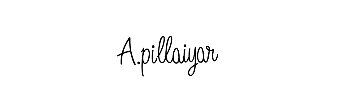 The best way (Angelique-Rose-font-FFP) to make a short signature is to pick only two or three words in your name. The name A.pillaiyar include a total of six letters. For converting this name. A.pillaiyar signature style 5 images and pictures png