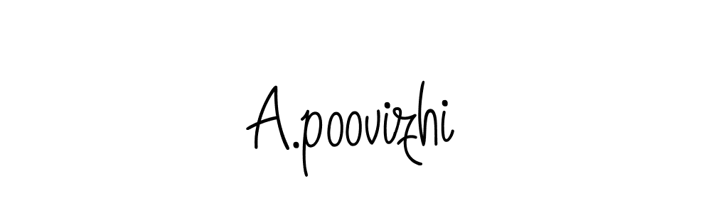 Angelique-Rose-font-FFP is a professional signature style that is perfect for those who want to add a touch of class to their signature. It is also a great choice for those who want to make their signature more unique. Get A.poovizhi name to fancy signature for free. A.poovizhi signature style 5 images and pictures png