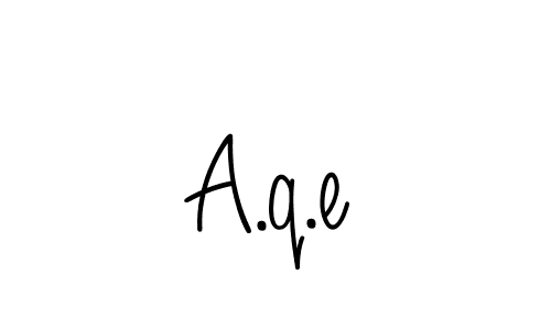 Create a beautiful signature design for name A.q.e. With this signature (Angelique-Rose-font-FFP) fonts, you can make a handwritten signature for free. A.q.e signature style 5 images and pictures png