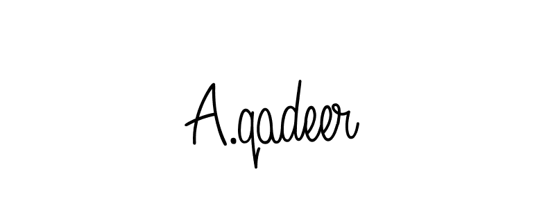 A.qadeer stylish signature style. Best Handwritten Sign (Angelique-Rose-font-FFP) for my name. Handwritten Signature Collection Ideas for my name A.qadeer. A.qadeer signature style 5 images and pictures png