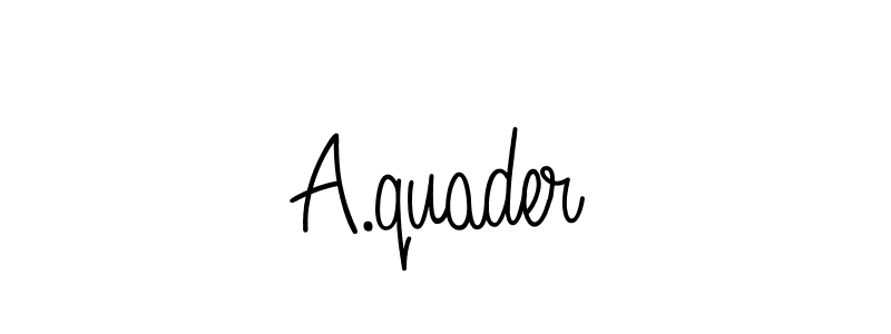 Also we have A.quader name is the best signature style. Create professional handwritten signature collection using Angelique-Rose-font-FFP autograph style. A.quader signature style 5 images and pictures png