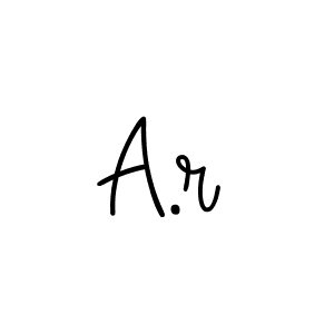 Make a beautiful signature design for name A.r. Use this online signature maker to create a handwritten signature for free. A.r signature style 5 images and pictures png