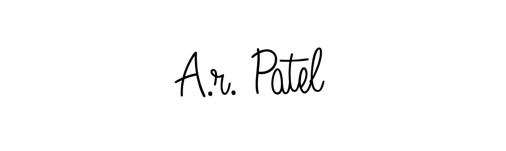 A.r. Patel stylish signature style. Best Handwritten Sign (Angelique-Rose-font-FFP) for my name. Handwritten Signature Collection Ideas for my name A.r. Patel. A.r. Patel signature style 5 images and pictures png