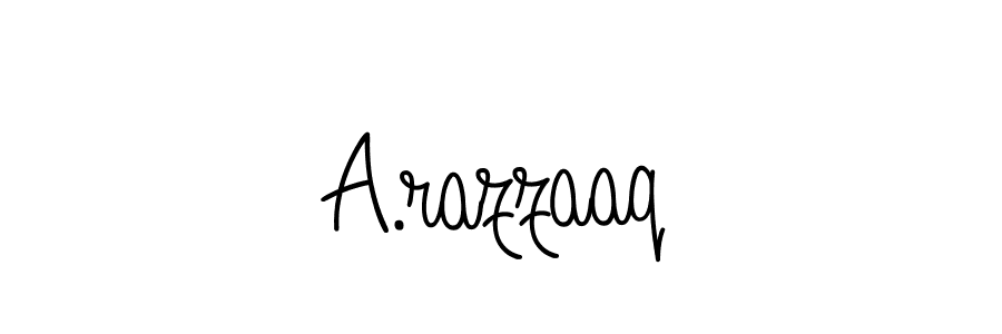Make a beautiful signature design for name A.razzaaq. With this signature (Angelique-Rose-font-FFP) style, you can create a handwritten signature for free. A.razzaaq signature style 5 images and pictures png