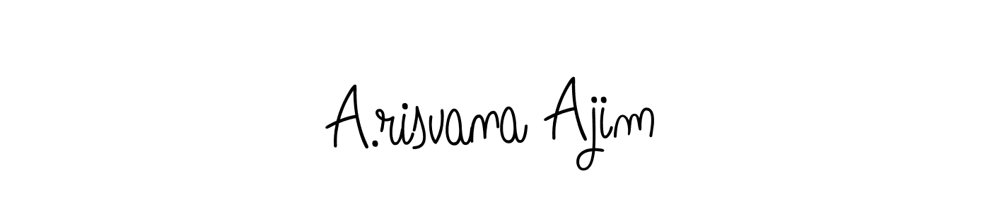 Use a signature maker to create a handwritten signature online. With this signature software, you can design (Angelique-Rose-font-FFP) your own signature for name A.risvana Ajim. A.risvana Ajim signature style 5 images and pictures png