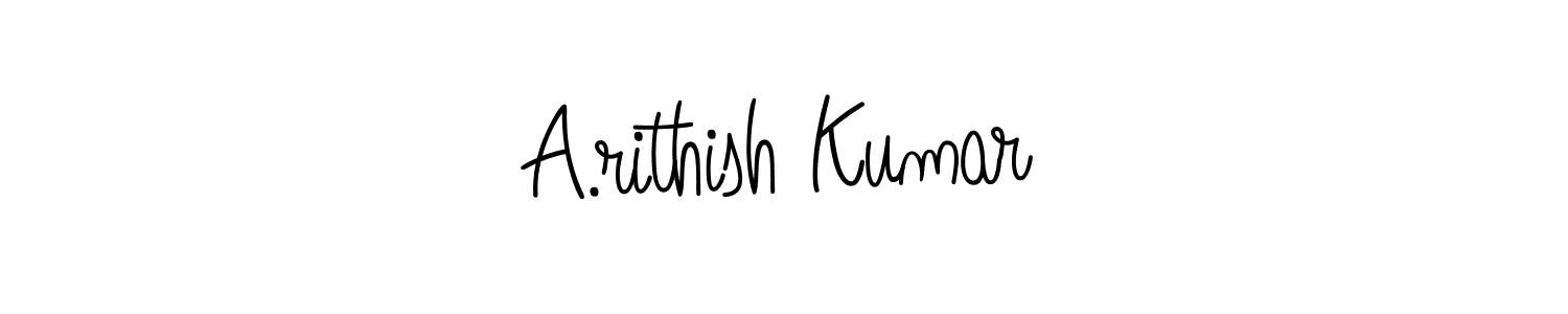 if you are searching for the best signature style for your name A.rithish Kumar. so please give up your signature search. here we have designed multiple signature styles  using Angelique-Rose-font-FFP. A.rithish Kumar signature style 5 images and pictures png