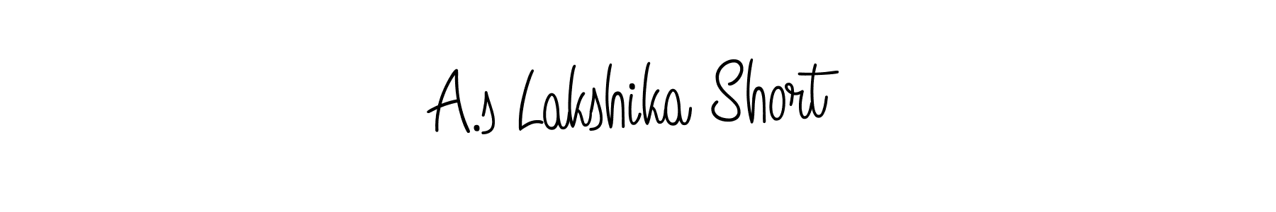 A.s Lakshika Short stylish signature style. Best Handwritten Sign (Angelique-Rose-font-FFP) for my name. Handwritten Signature Collection Ideas for my name A.s Lakshika Short. A.s Lakshika Short signature style 5 images and pictures png