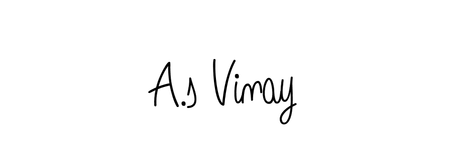 if you are searching for the best signature style for your name A.s Vinay. so please give up your signature search. here we have designed multiple signature styles  using Angelique-Rose-font-FFP. A.s Vinay signature style 5 images and pictures png