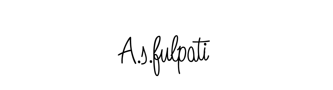 How to make A.s.fulpati name signature. Use Angelique-Rose-font-FFP style for creating short signs online. This is the latest handwritten sign. A.s.fulpati signature style 5 images and pictures png