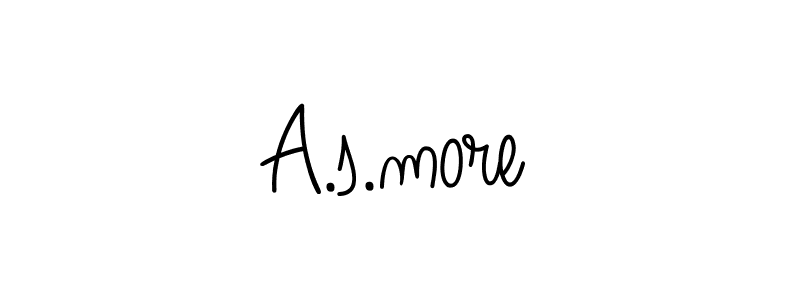 You should practise on your own different ways (Angelique-Rose-font-FFP) to write your name (A.s.more) in signature. don't let someone else do it for you. A.s.more signature style 5 images and pictures png