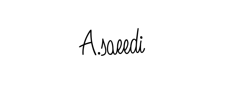 Angelique-Rose-font-FFP is a professional signature style that is perfect for those who want to add a touch of class to their signature. It is also a great choice for those who want to make their signature more unique. Get A.saeedi name to fancy signature for free. A.saeedi signature style 5 images and pictures png
