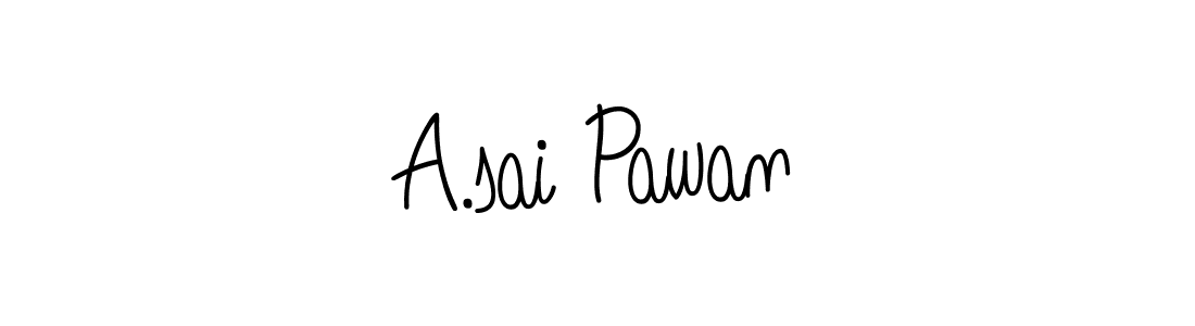 How to make A.sai Pawan name signature. Use Angelique-Rose-font-FFP style for creating short signs online. This is the latest handwritten sign. A.sai Pawan signature style 5 images and pictures png