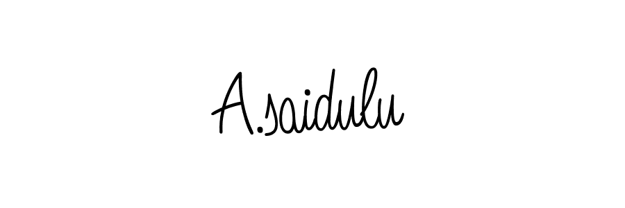 How to make A.saidulu name signature. Use Angelique-Rose-font-FFP style for creating short signs online. This is the latest handwritten sign. A.saidulu signature style 5 images and pictures png