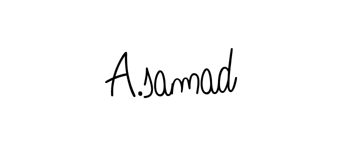 Design your own signature with our free online signature maker. With this signature software, you can create a handwritten (Angelique-Rose-font-FFP) signature for name A.samad. A.samad signature style 5 images and pictures png