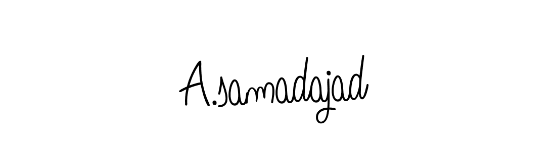 Also we have A.samadajad name is the best signature style. Create professional handwritten signature collection using Angelique-Rose-font-FFP autograph style. A.samadajad signature style 5 images and pictures png