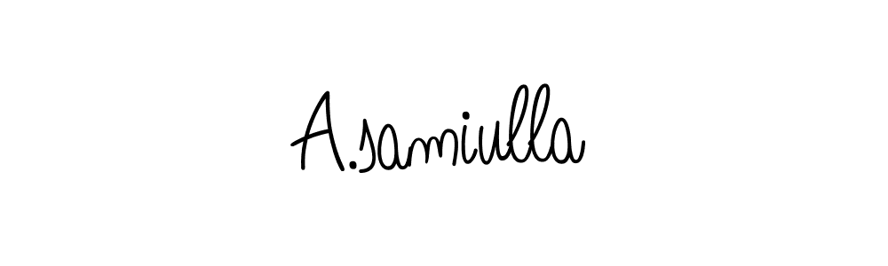 How to Draw A.samiulla signature style? Angelique-Rose-font-FFP is a latest design signature styles for name A.samiulla. A.samiulla signature style 5 images and pictures png