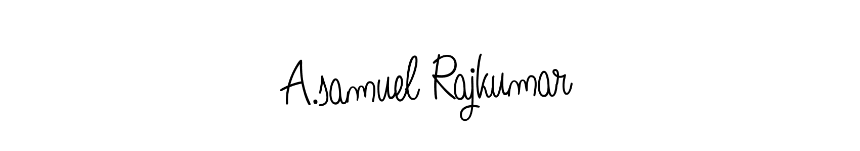 The best way (Angelique-Rose-font-FFP) to make a short signature is to pick only two or three words in your name. The name A.samuel Rajkumar include a total of six letters. For converting this name. A.samuel Rajkumar signature style 5 images and pictures png