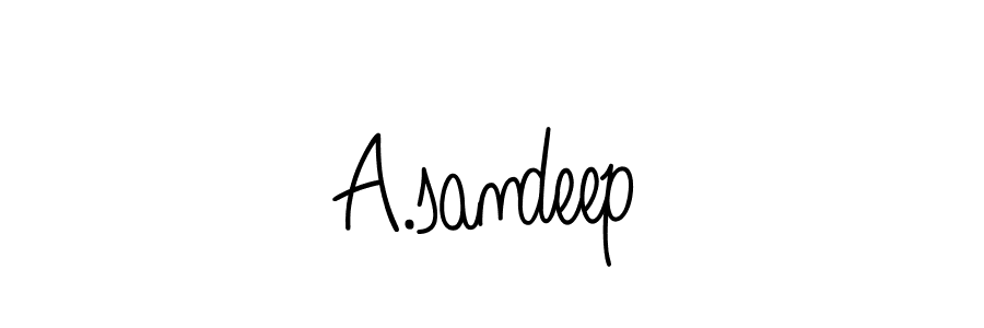 Use a signature maker to create a handwritten signature online. With this signature software, you can design (Angelique-Rose-font-FFP) your own signature for name A.sandeep. A.sandeep signature style 5 images and pictures png