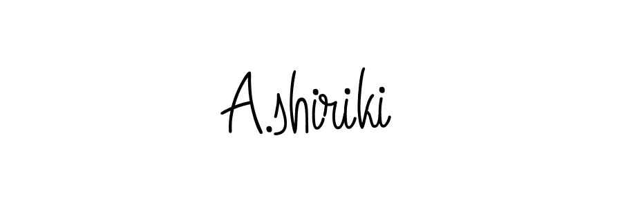 The best way (Angelique-Rose-font-FFP) to make a short signature is to pick only two or three words in your name. The name A.shiriki include a total of six letters. For converting this name. A.shiriki signature style 5 images and pictures png