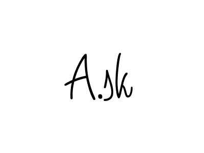 Also we have A.sk name is the best signature style. Create professional handwritten signature collection using Angelique-Rose-font-FFP autograph style. A.sk signature style 5 images and pictures png