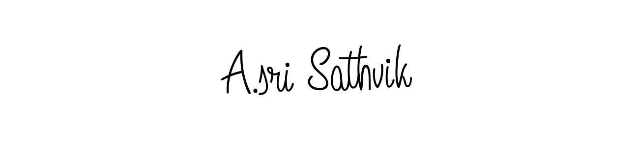 Check out images of Autograph of A.sri Sathvik name. Actor A.sri Sathvik Signature Style. Angelique-Rose-font-FFP is a professional sign style online. A.sri Sathvik signature style 5 images and pictures png