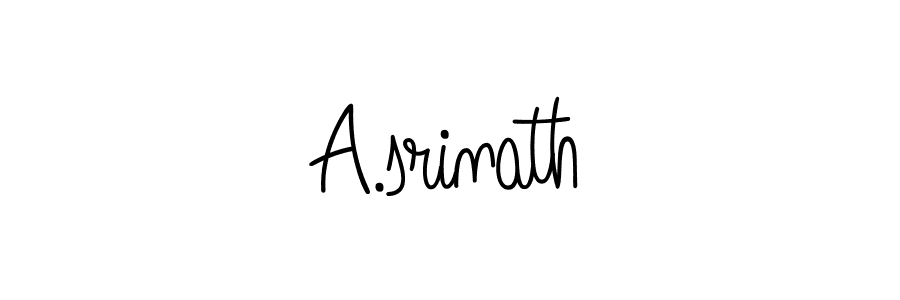 The best way (Angelique-Rose-font-FFP) to make a short signature is to pick only two or three words in your name. The name A.srinath include a total of six letters. For converting this name. A.srinath signature style 5 images and pictures png